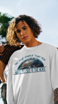 Be The Change That You Want To See In The World - Short Sleeve, Crew Neck, T-Shirt