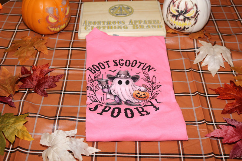 Boot Scootin Spooky   Short Sleeve, Crew Neck, T Shirt