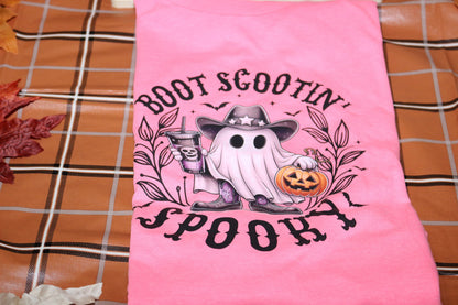 Boot Scootin Spooky   Short Sleeve, Crew Neck, T Shirt