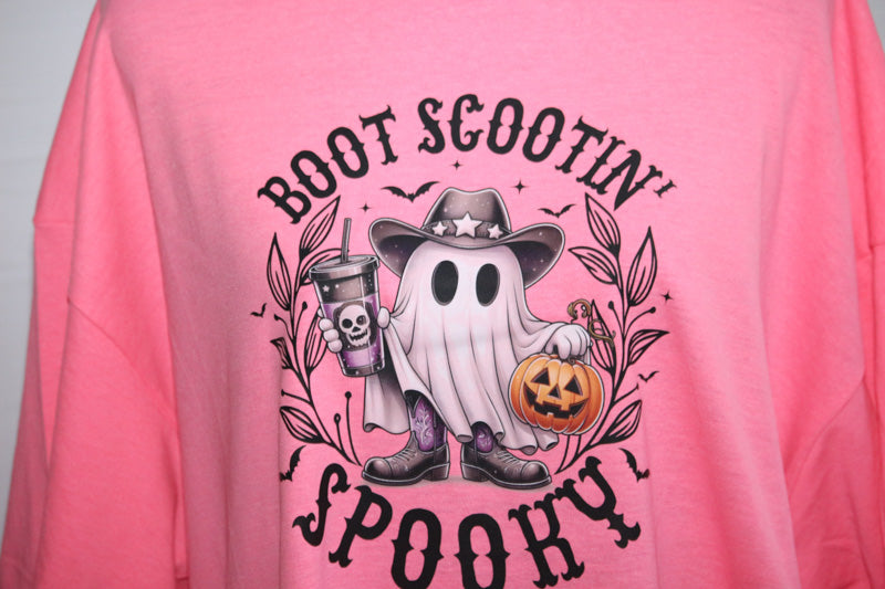 Boot Scootin Spooky   Short Sleeve, Crew Neck, T Shirt