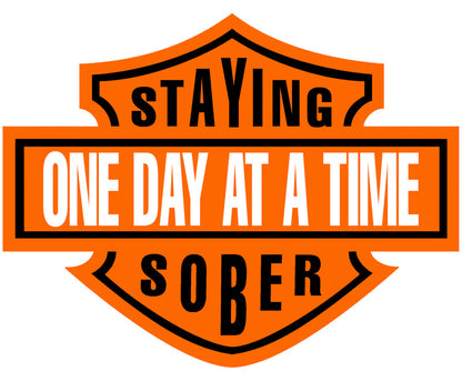 Staying Sober One Day At A Time - Short Sleeve, Crew Neck, T-Shirt