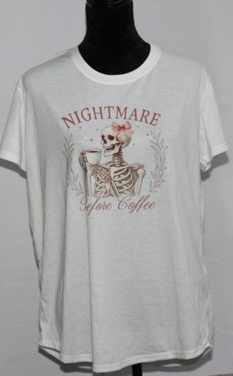 Nightmare Before Coffee - Short Sleeve, Crew Neck, T-Shirt