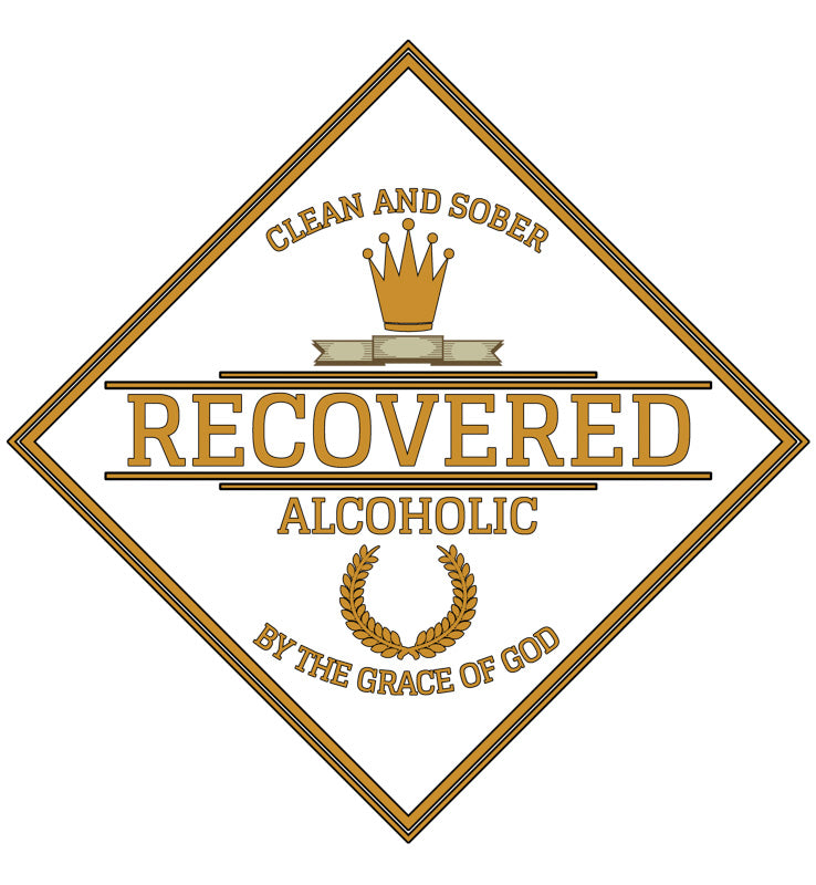 Recovered Alcoholic T-Shirt - Short Sleeve, Crew Neck, T-Shirt