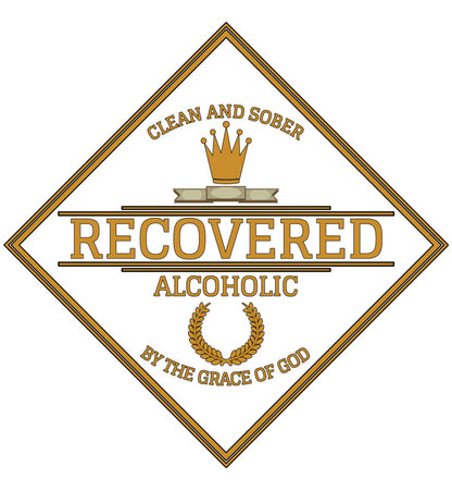 Recovered Alcoholic T-Shirt - Short Sleeve, Crew Neck, T-Shirt