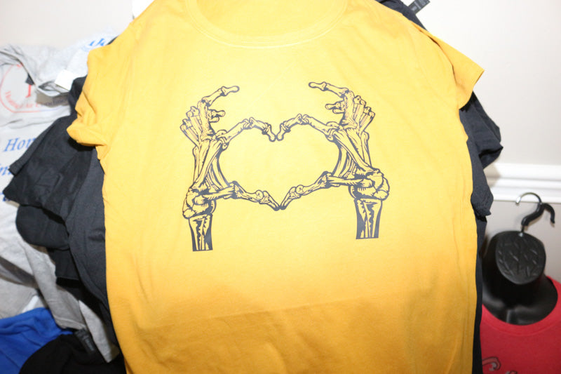 Skeleton Heart - Short Sleeve, Crew Neck, T-shirt