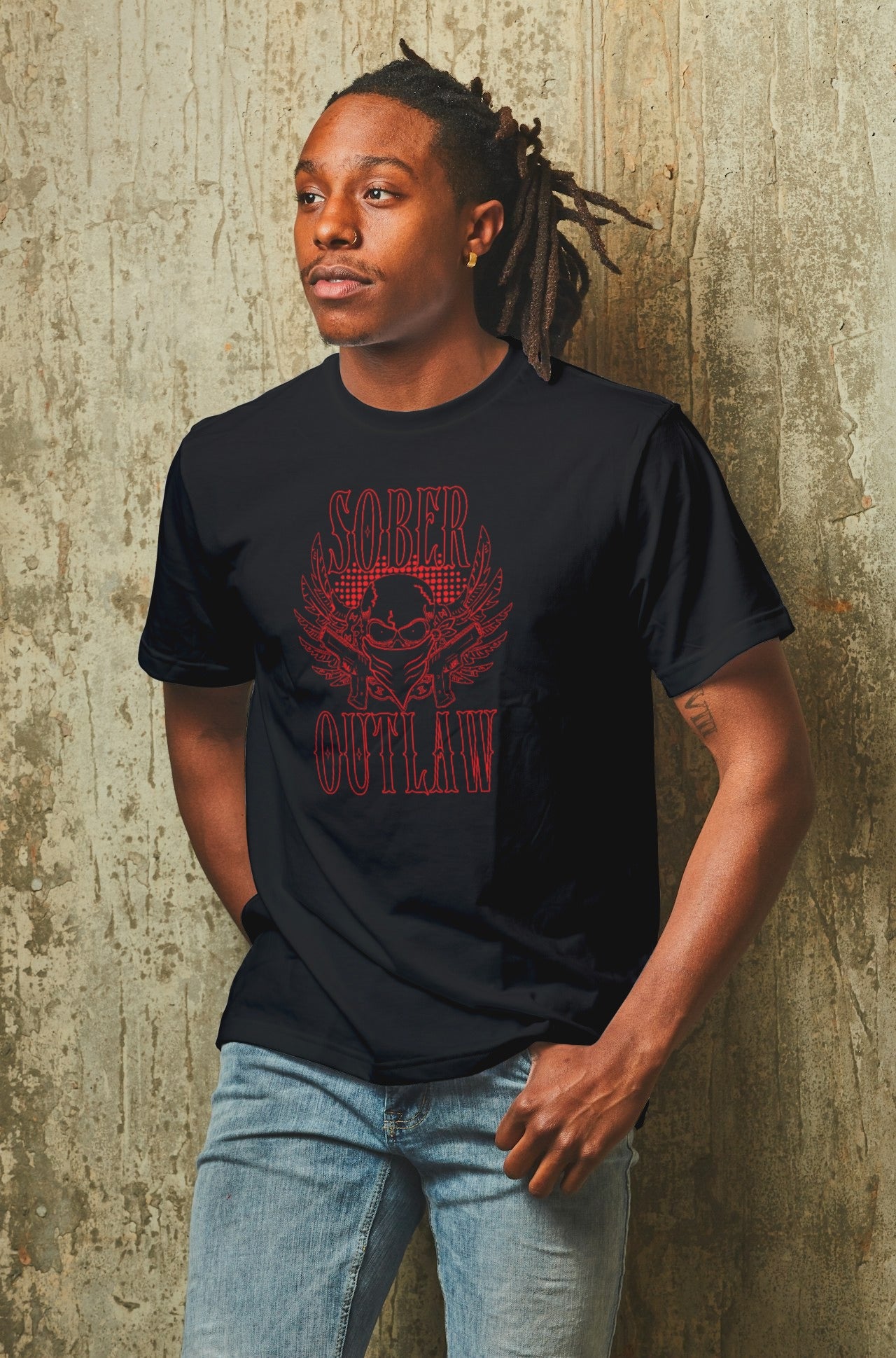 Sober Outlaw - Short Sleeve, Crew Neck, T-Shirt