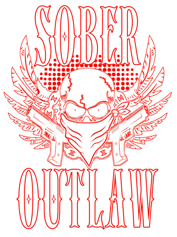 Sober Outlaw - Short Sleeve, Crew Neck, T-Shirt