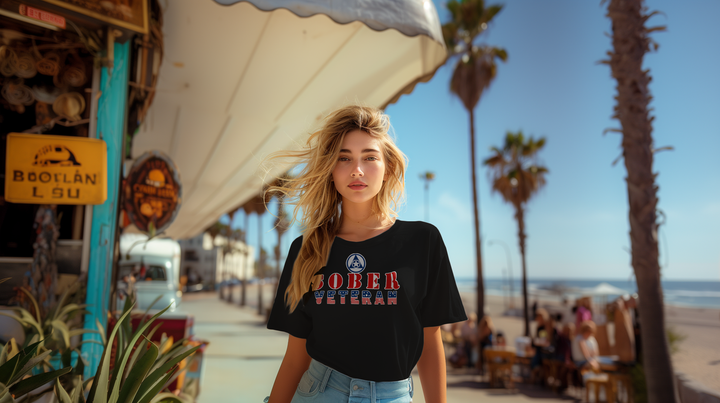 Sober Veteran T-Shirt - Short Sleeve, Crew Neck, T-Shirt