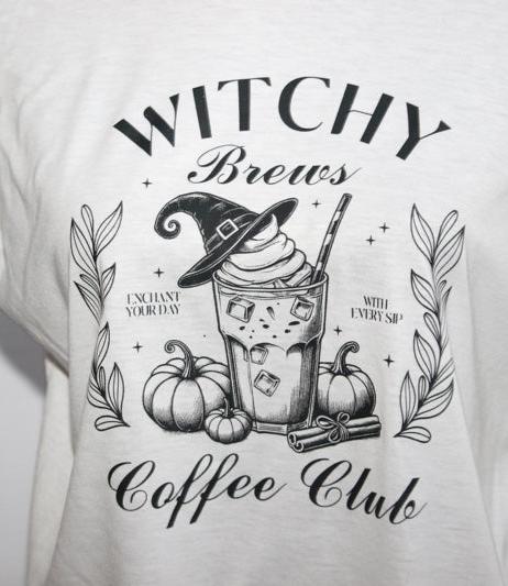 Witchy Brews - Short Sleeve, Crew Neck, T-Shirt